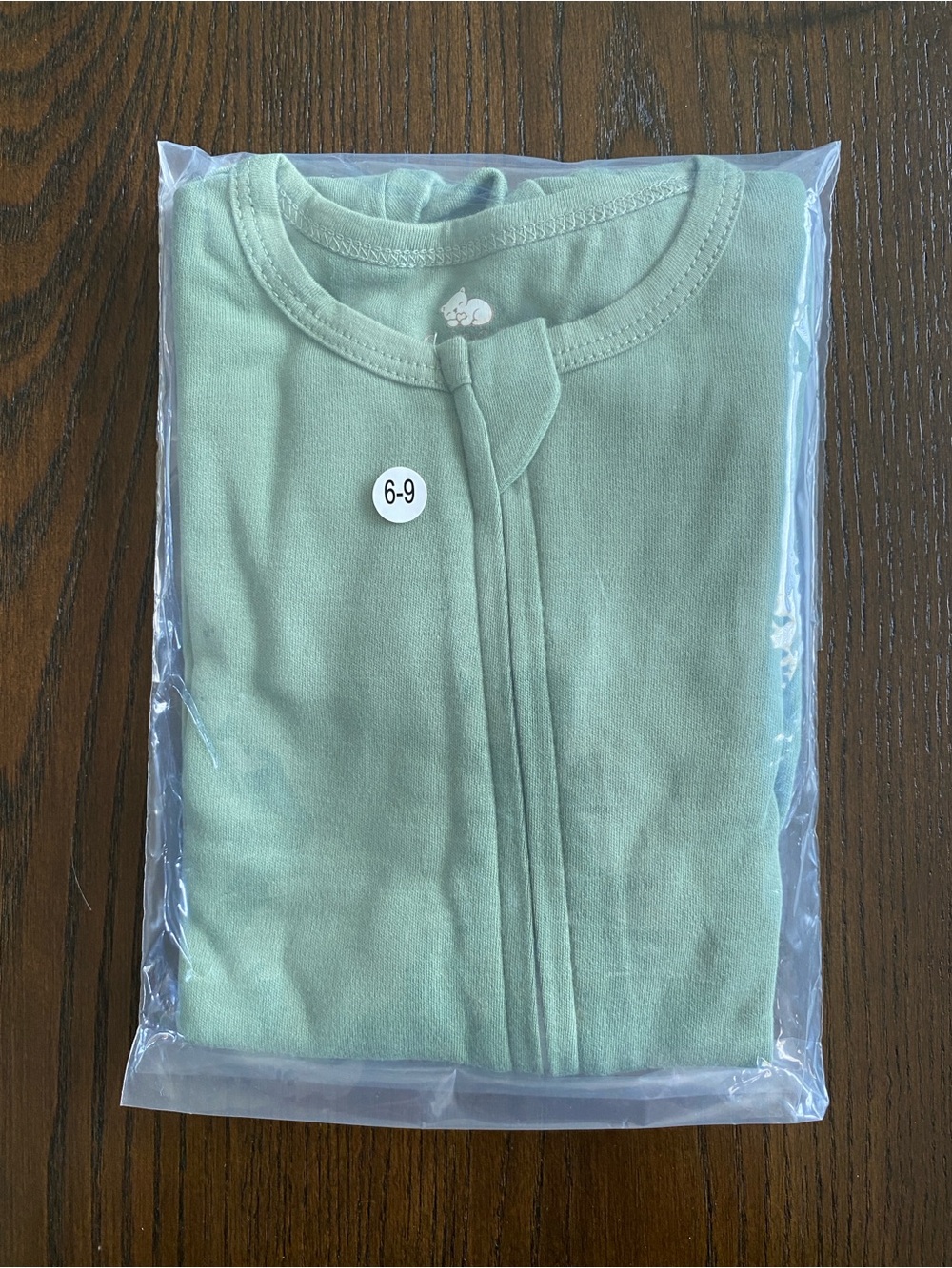 NWT Baby Footed One-Piece Pajama with Two-Way Zipper & Cuffed Sleeves - Picture 5 of 5
